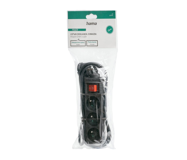 HAMA Listwa zasilająca Standard 3GN, 1,5M czarna - 1416383 - zdjęcie 7